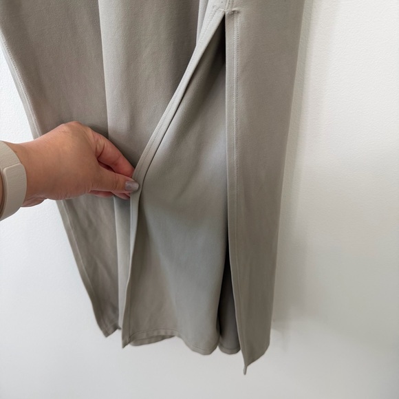 Lululemon Get Going Racerback Side Slit Midi Dress Taupe Grey Nulu Size M / 8 - Picture 7 of 13